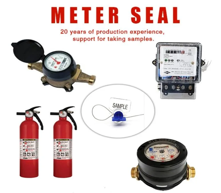 Anti Tamper Security Plastic Twister Meter Seal with Cable Wire for Water Gas Electric Meters
