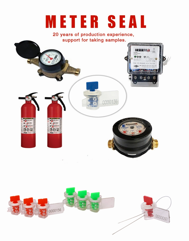 Jy China Water Electric Meter Security Seal /Plastic Twister Seal with Cable Wire / Tamper Evident Gas Meter Seal