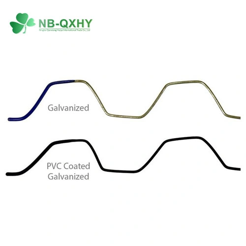 China Factory 2.7mm High Quality Plastic Coated Spring Wiggle Wire Zigzag Wire for Greenhouse